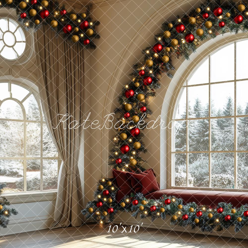 Kate Christmas Window Arch Garland Interior Backdrop Designed by Mini MakeBelieve - Image 7