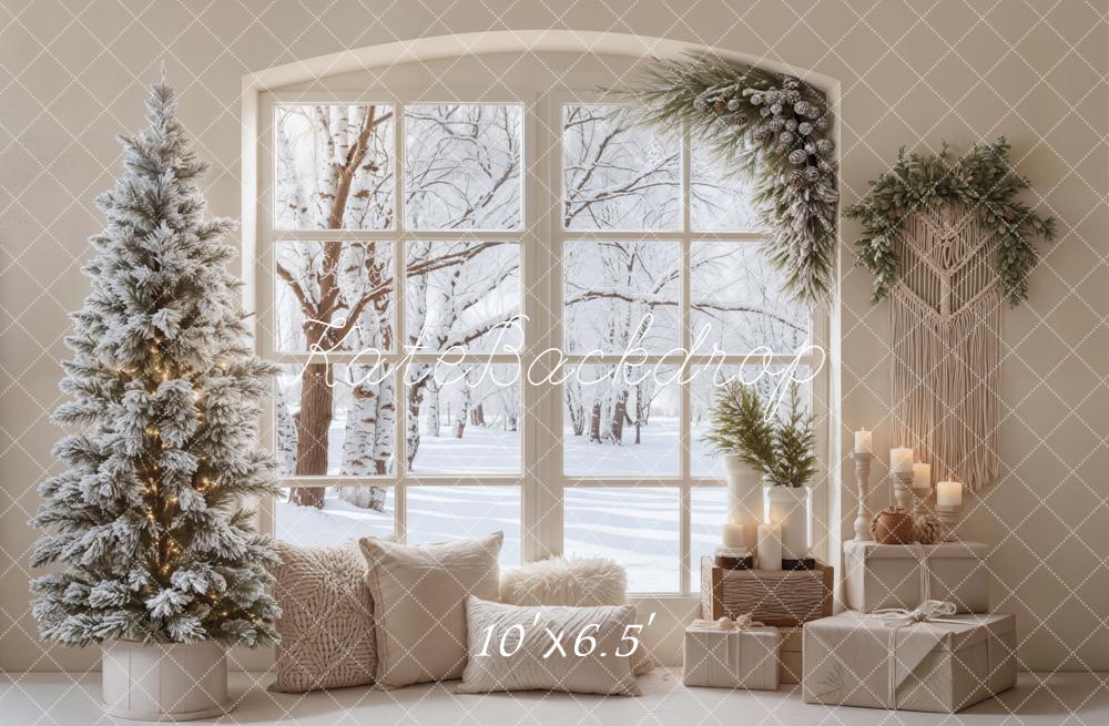 Kate Christmas Winter Tree Window Decor Backdrop Designed by Emetselch - Image 4