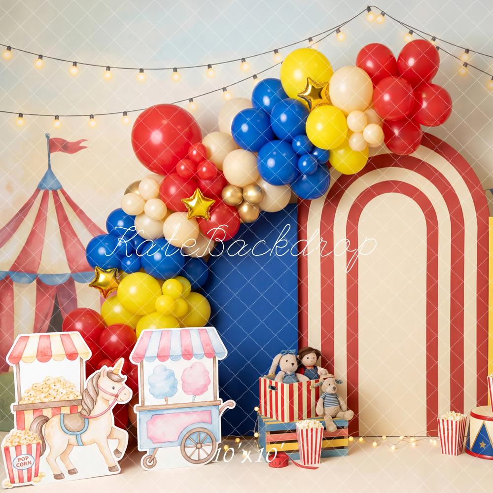 Kate Circus Carnival Balloons Concessions Backdrop Designed by Patty Robert - Image 7