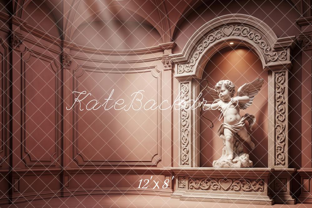 Kate Classical Cupid Statue Ornate Arch Pink Backdrop Designed by Patty Robert - Image 8