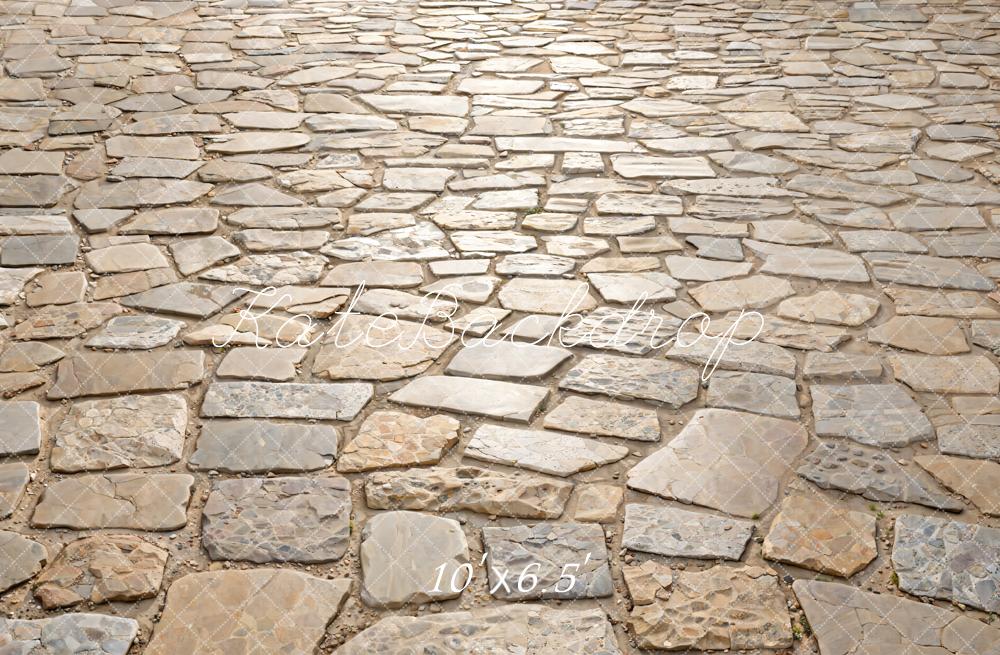 Kate Cobblestone Floor Stone Fleece Backdrop Designed by Kate Image - Image 2