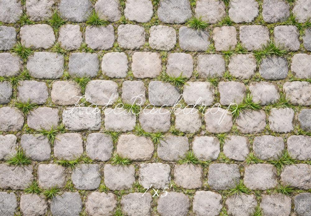 Kate Cobblestone Ground Grass Backdrop Designed by Vertigo Productions