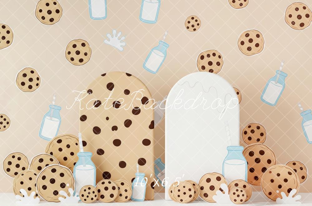 Kate Cookies Milk Bottles Cartoon Fleece Backdrop Designed by Patty Robert - Image 2