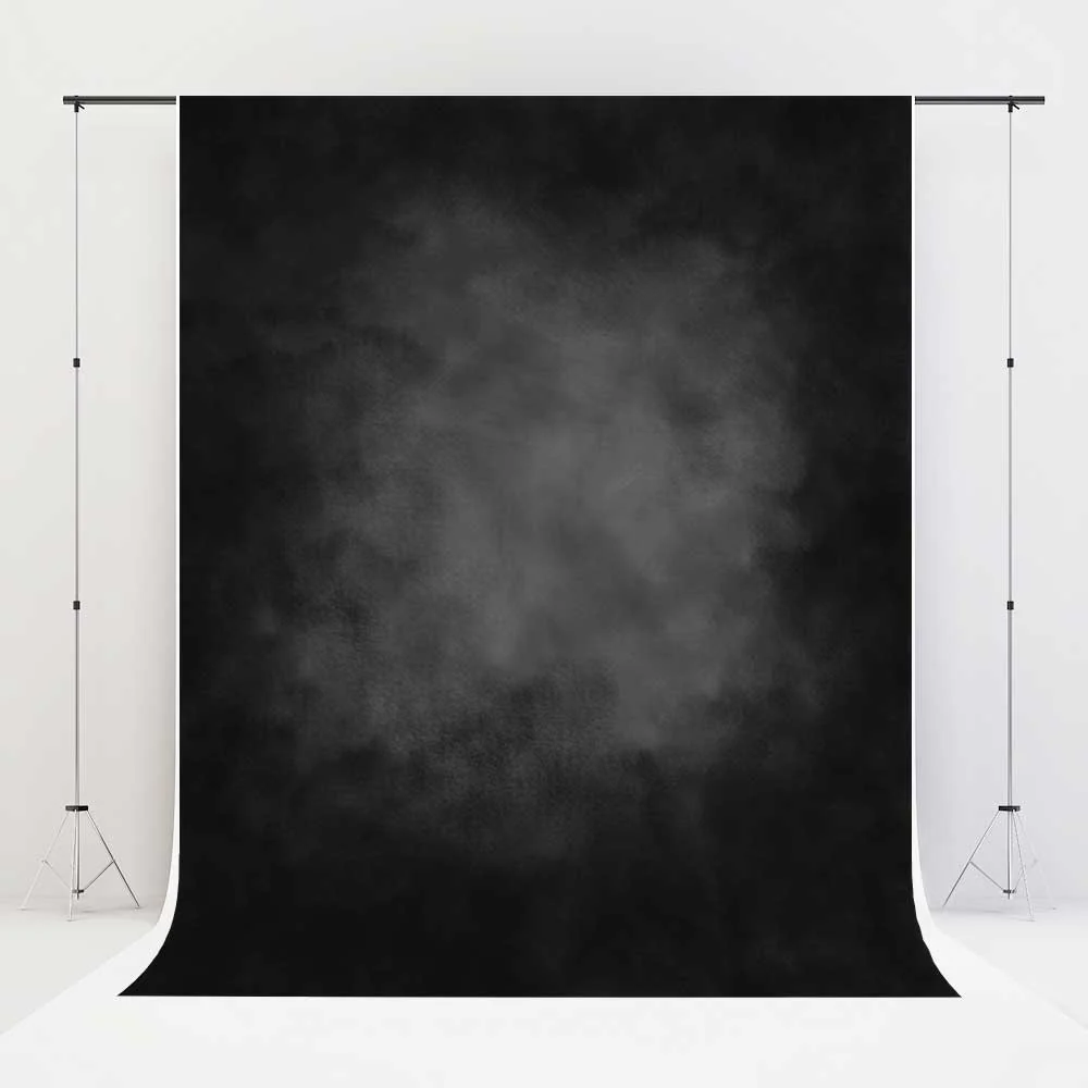 Kate Dark Black Backdrop Retro Texture Abstract Background for Photographer Portrait Photo - Image 2