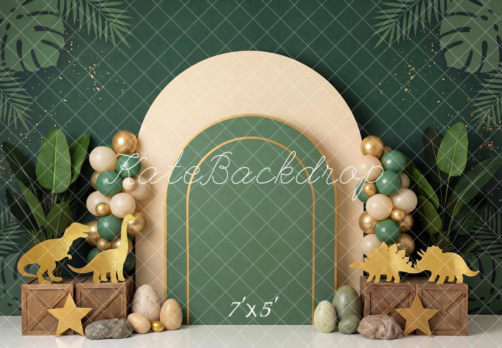 Kate Dinosaur Jungle Eggs Green Arch Backdrop Designed by Patty Robert