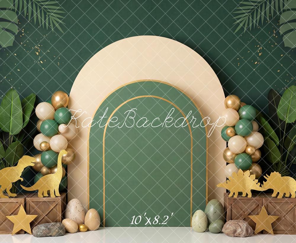 Kate Dinosaur Jungle Eggs Green Arch Backdrop Designed by Patty Robert - Image 6