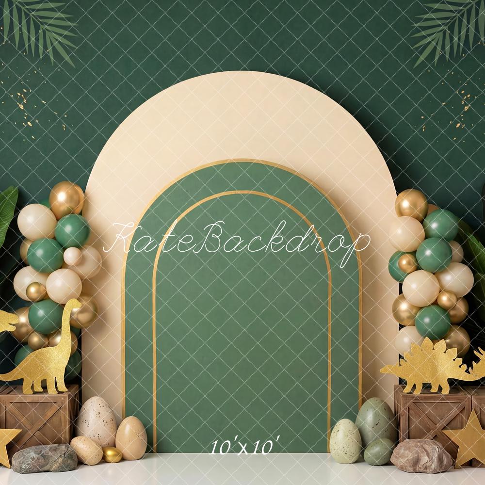 Kate Dinosaur Jungle Eggs Green Arch Backdrop Designed by Patty Robert - Image 7