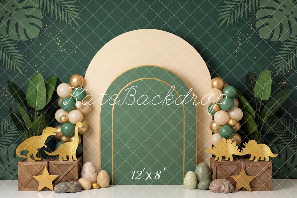 Kate Dinosaur Jungle Eggs Green Arch Backdrop Designed by Patty Robert - Image 8
