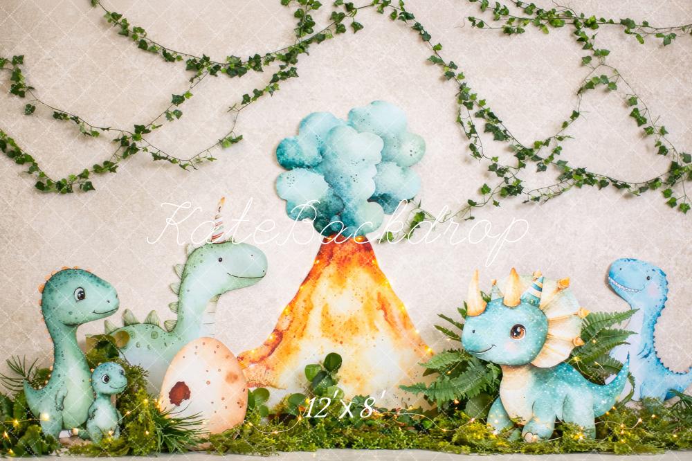 Kate Dinosaur Volcano Egg Jungle Backdrop Designed by Megan Leigh Photography - Image 8