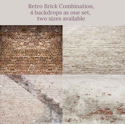 Kate Distressed Brick Combination Backdrops for Photography