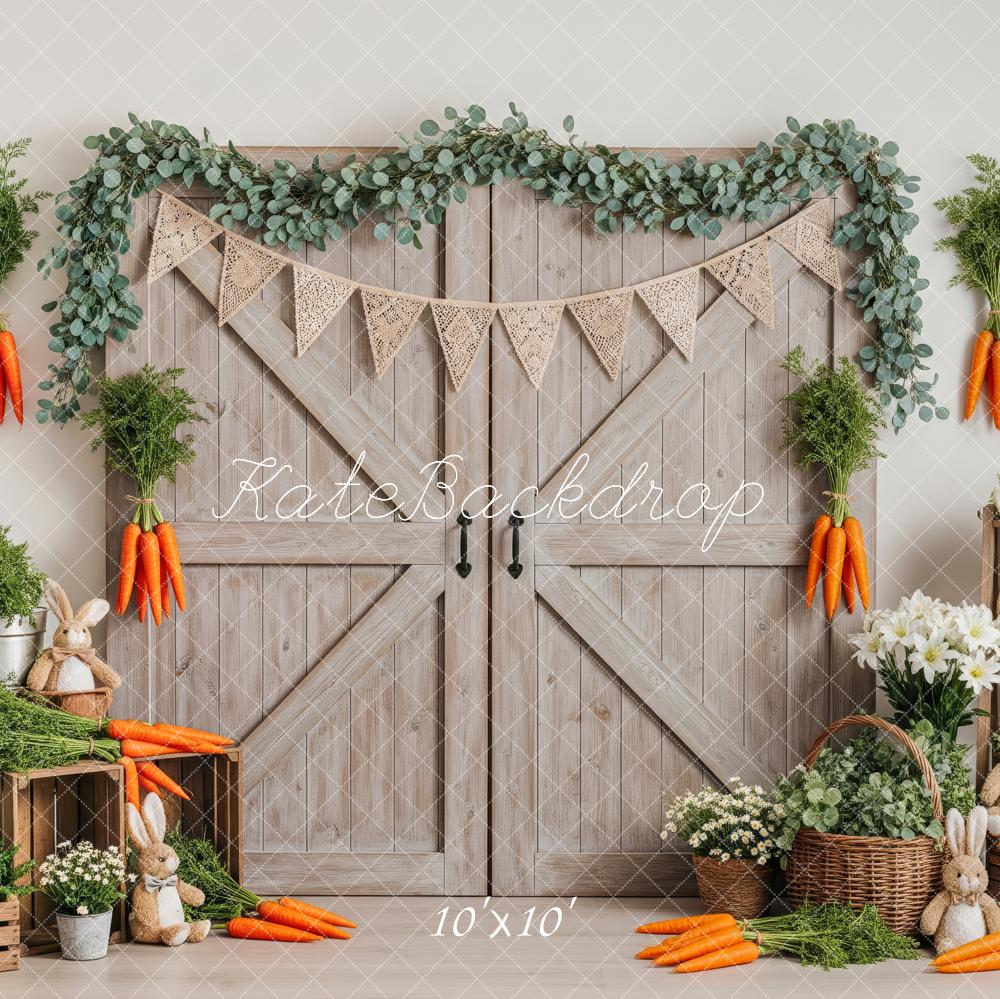 Kate Easter Bunny Carrots Rustic Backdrop Designed by Patty Robert - Image 7