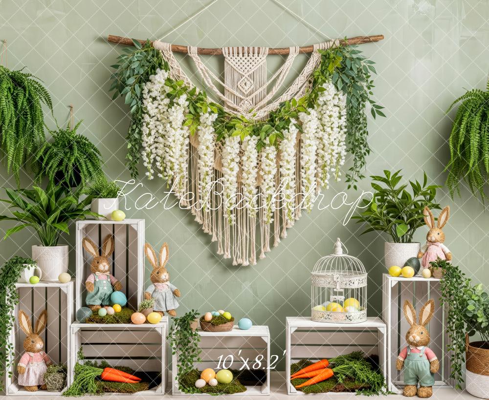 Kate Easter Bunny Crates Carrots Macrame Backdrop Designed by Patty Robert - Image 6