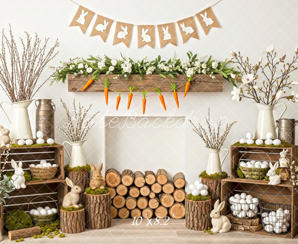 Kate Easter Bunny Eggs Rustic Wood Backdrop Designed by Patty Robert - Image 6