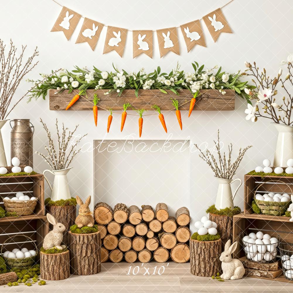 Kate Easter Bunny Eggs Rustic Wood Backdrop Designed by Patty Robert - Image 7