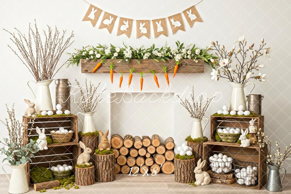 Kate Easter Bunny Eggs Rustic Wood Backdrop Designed by Patty Robert - Image 8