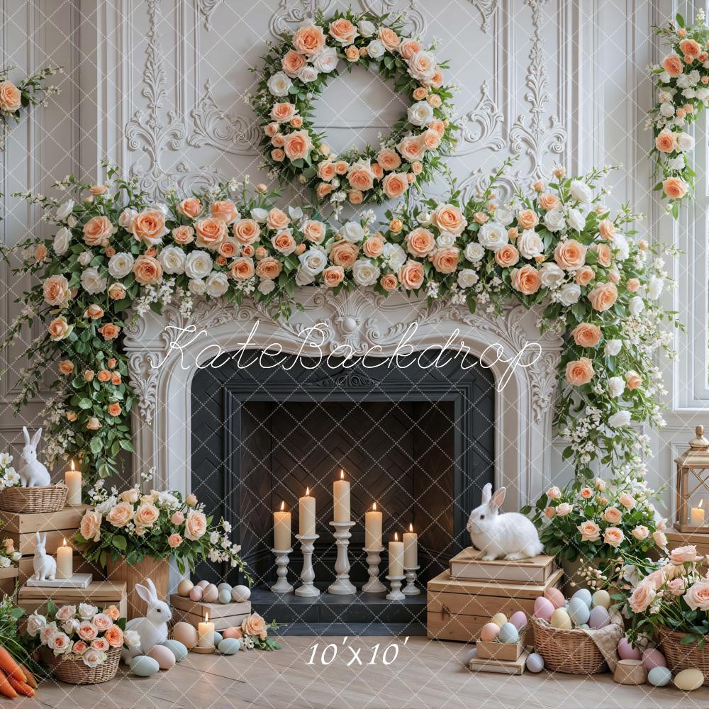 Kate Easter Bunny Fireplace Garland Pastel Eggs Backdrop Designed by Mini MakeBelieve - Image 7