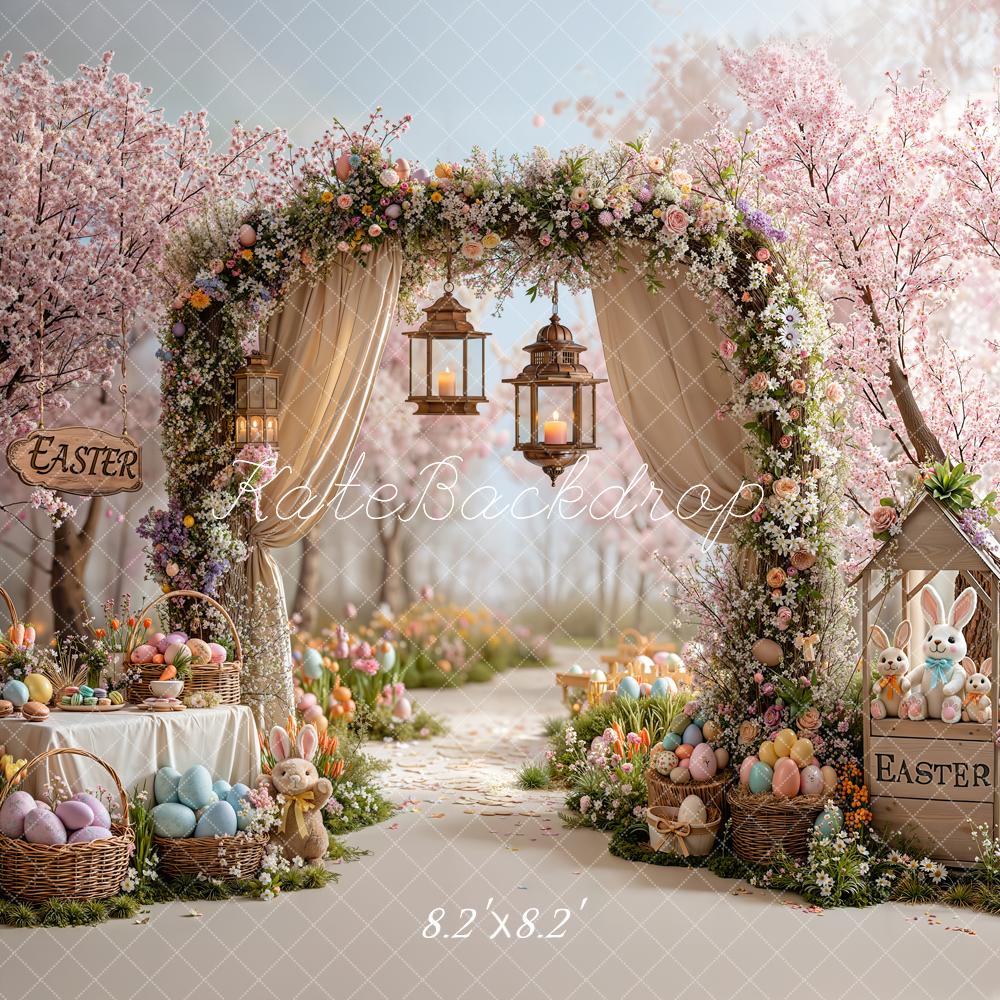 Kate Easter Bunny Floral Arch Eggs Backdrop Designed by Emetselch - Image 14