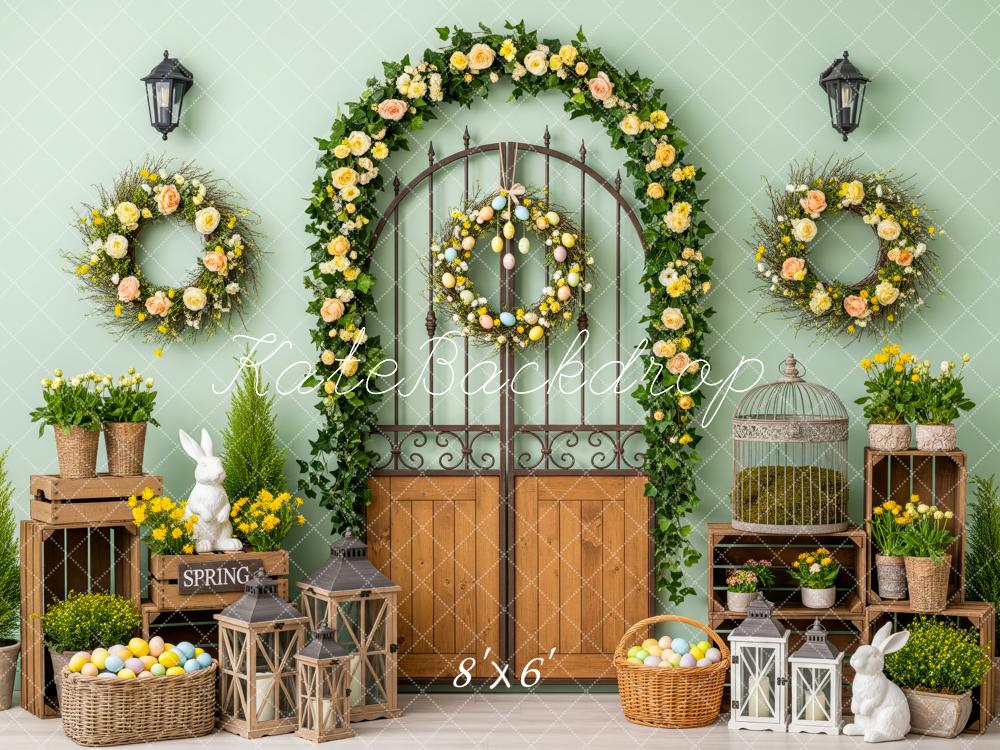 Kate Easter Bunny Garland Fleece Backdrop Designed by Patty Robert