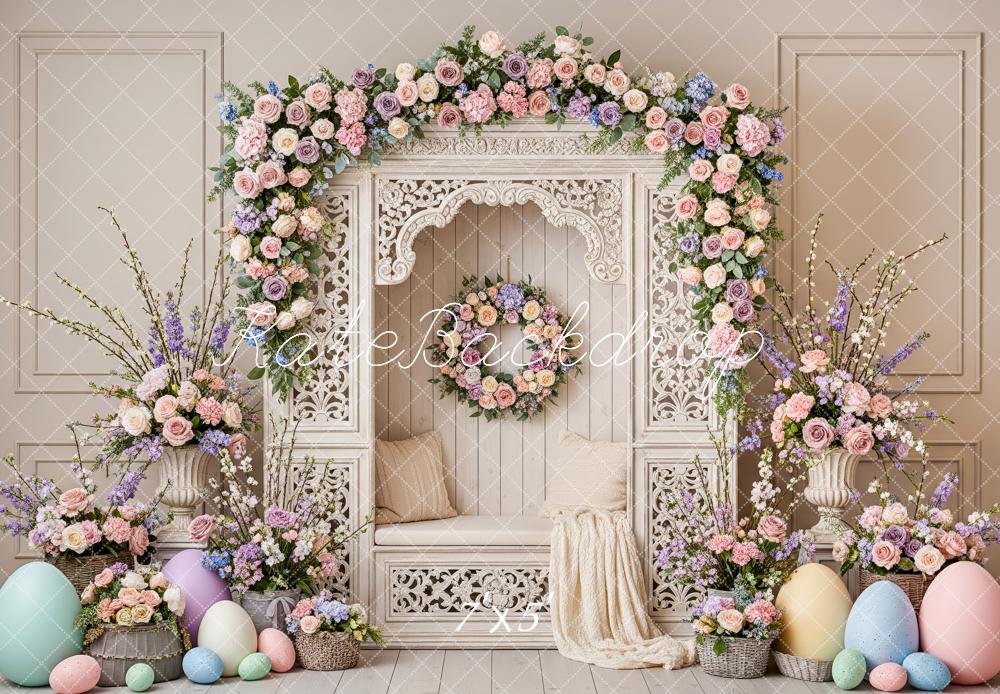 Kate Easter Bunny Garland Pastel Eggs Backdrop Designed by Patty Robert