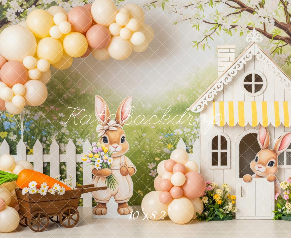 Kate Easter Bunny House Balloons Backdrop Designed by Patty Robert - Image 6