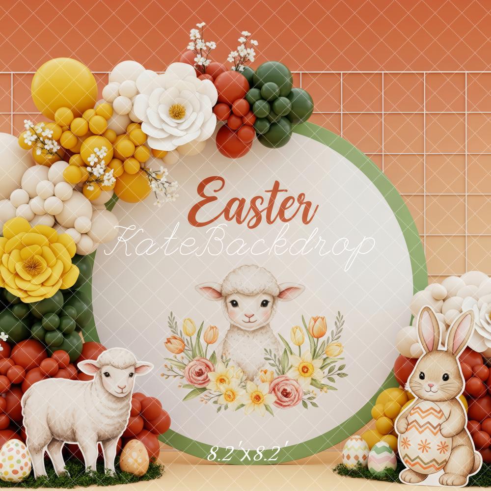 Kate Easter Bunny Lamb Balloons Backdrop Designed by Patty Robert - Image 5