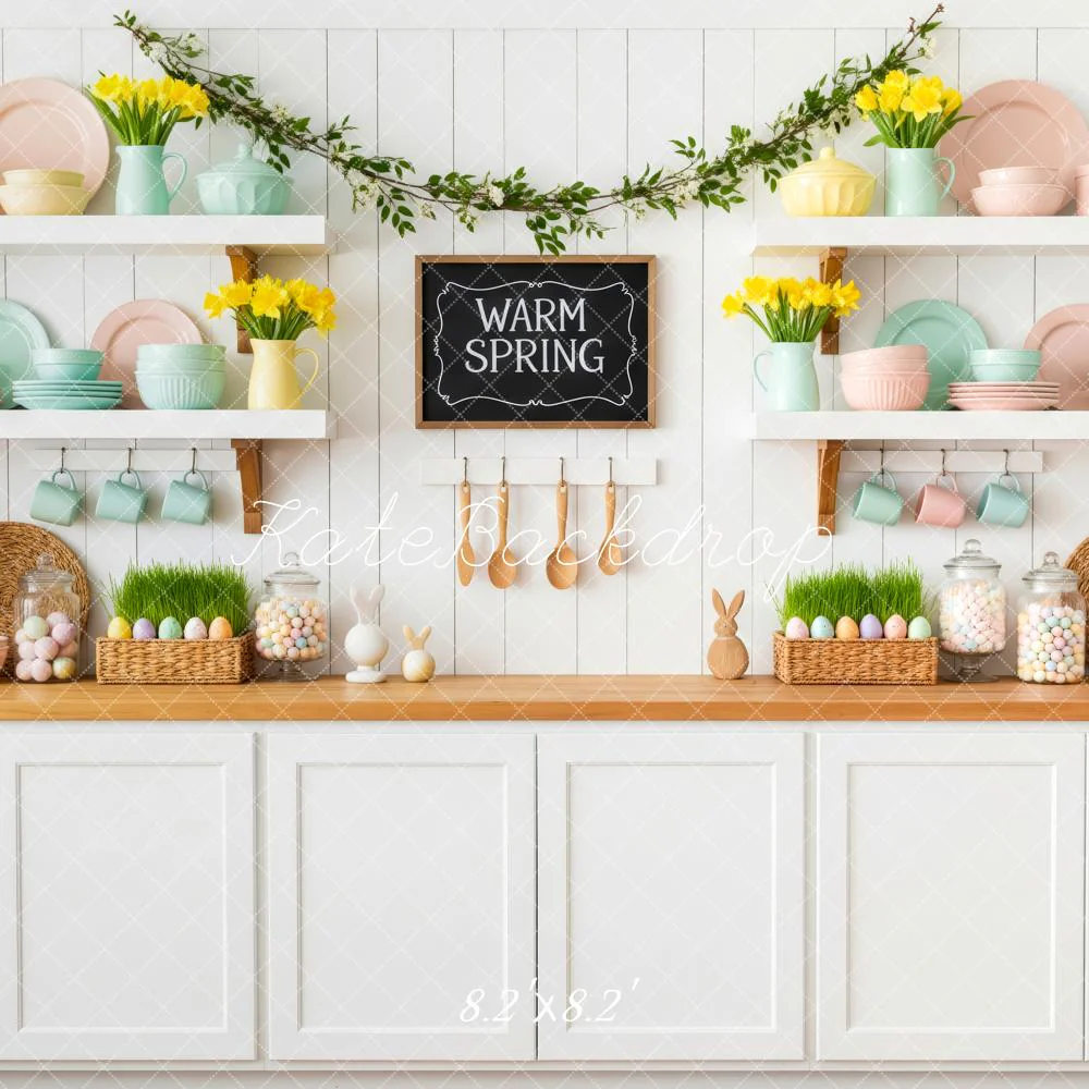 Kate Easter Bunny Pastel Kitchen Spring Backdrop Designed by Patty Robert - Image 5
