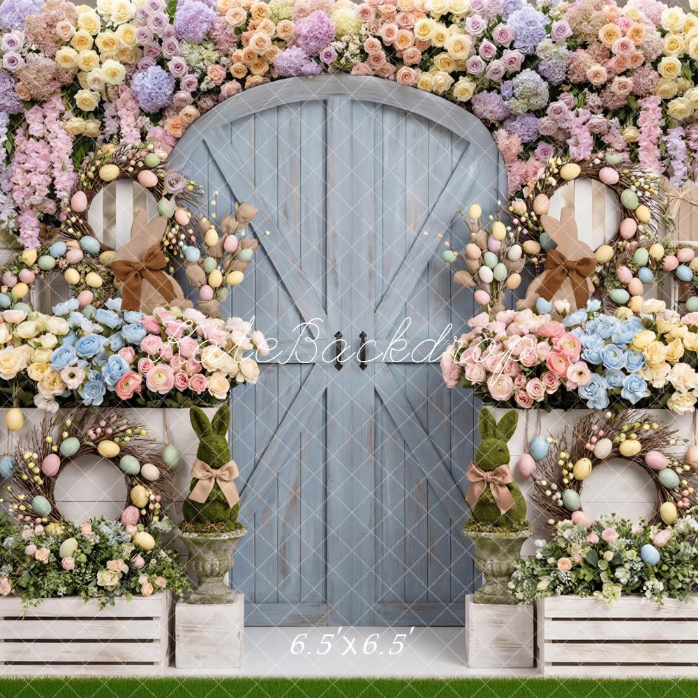 Kate Easter Bunny Pastel Wreath Backdrop Designed by Mini MakeBelieve - Image 2