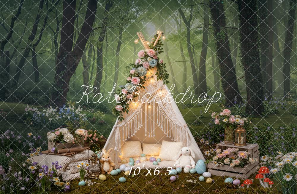 Kate Easter Bunny Tent Eggs Forest Backdrop Designed by Emetselch - Image 4