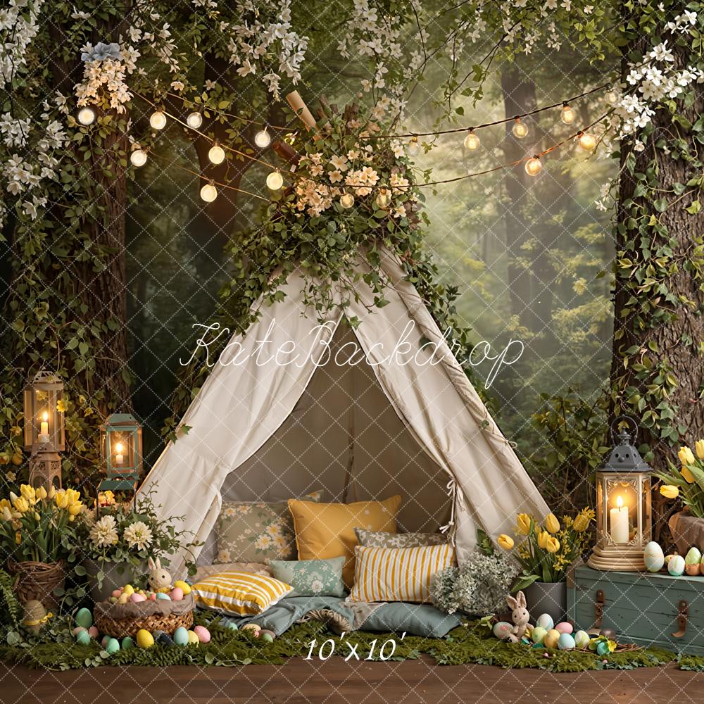 Kate Easter Bunny Tent Lantern Forest Backdrop Designed by Emetselch - Image 7