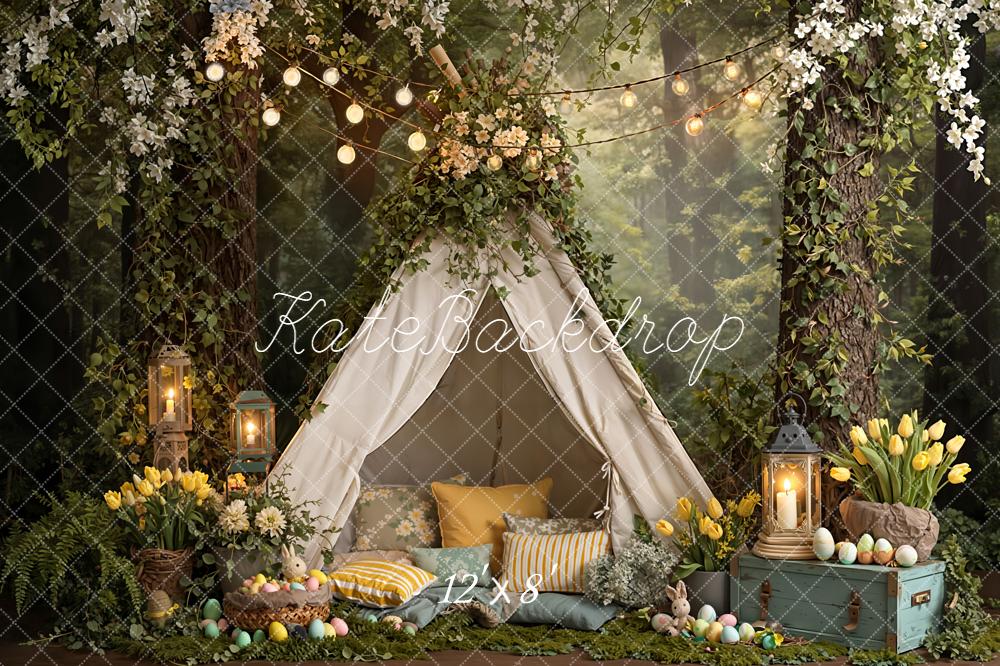 Kate Easter Bunny Tent Lantern Forest Backdrop Designed by Emetselch - Image 8