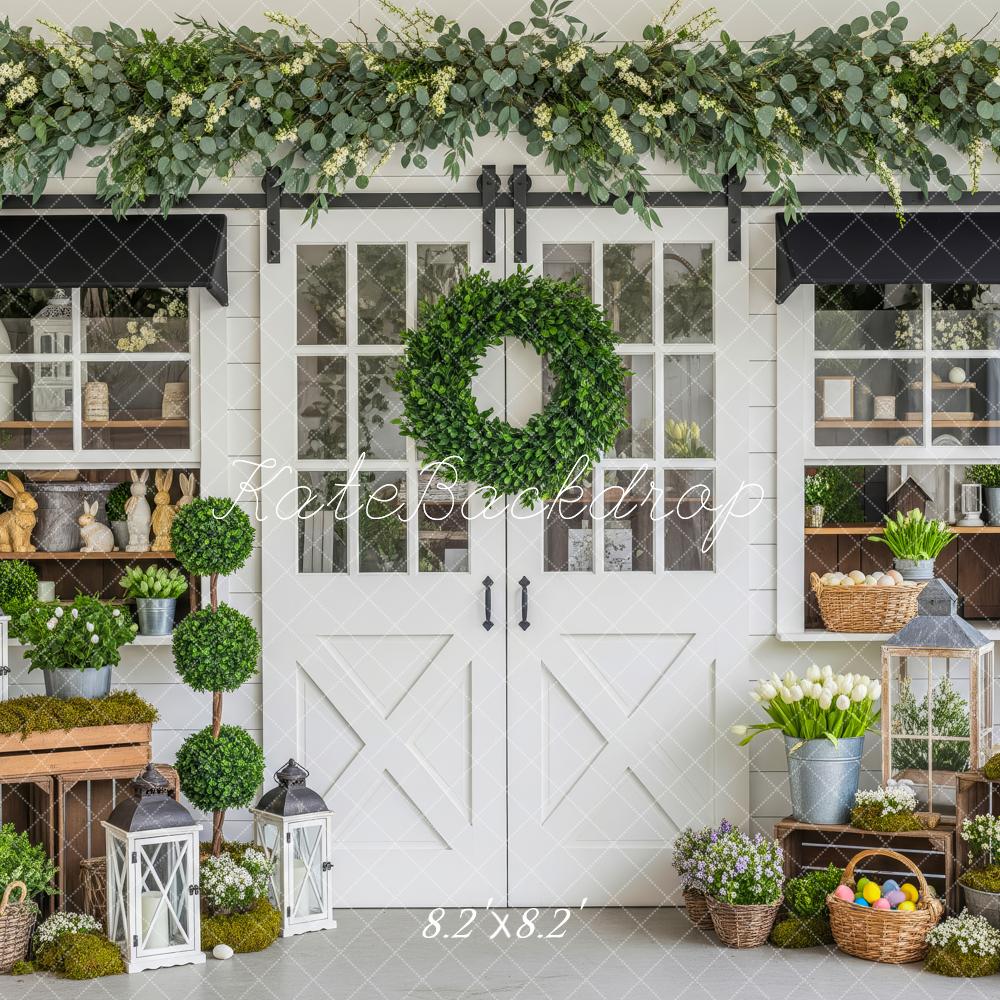 Kate Easter Greenery Birdhouse Floral Crate Backdrop Designed by Patty Robert - Image 5