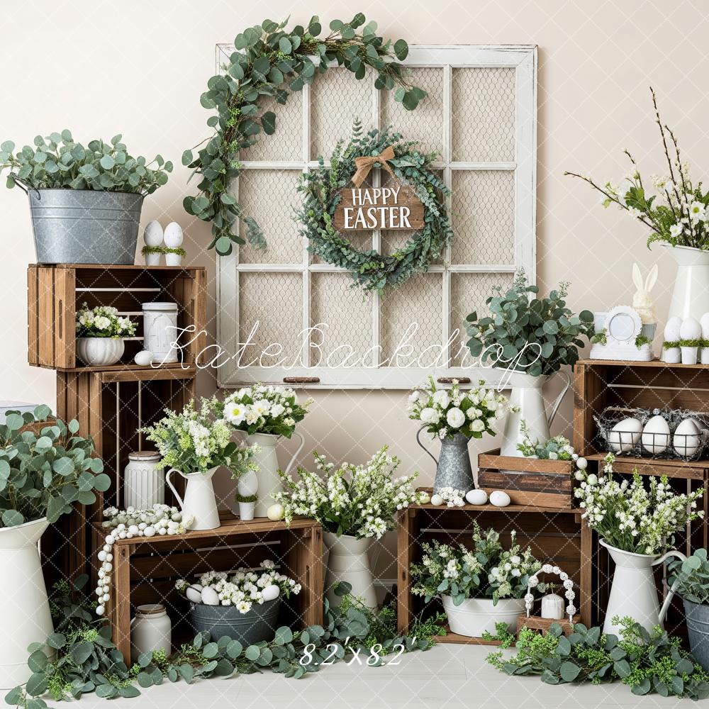 Kate Easter Greenery Wooden Crates Backdrop Designed by Patty Robert - Image 5