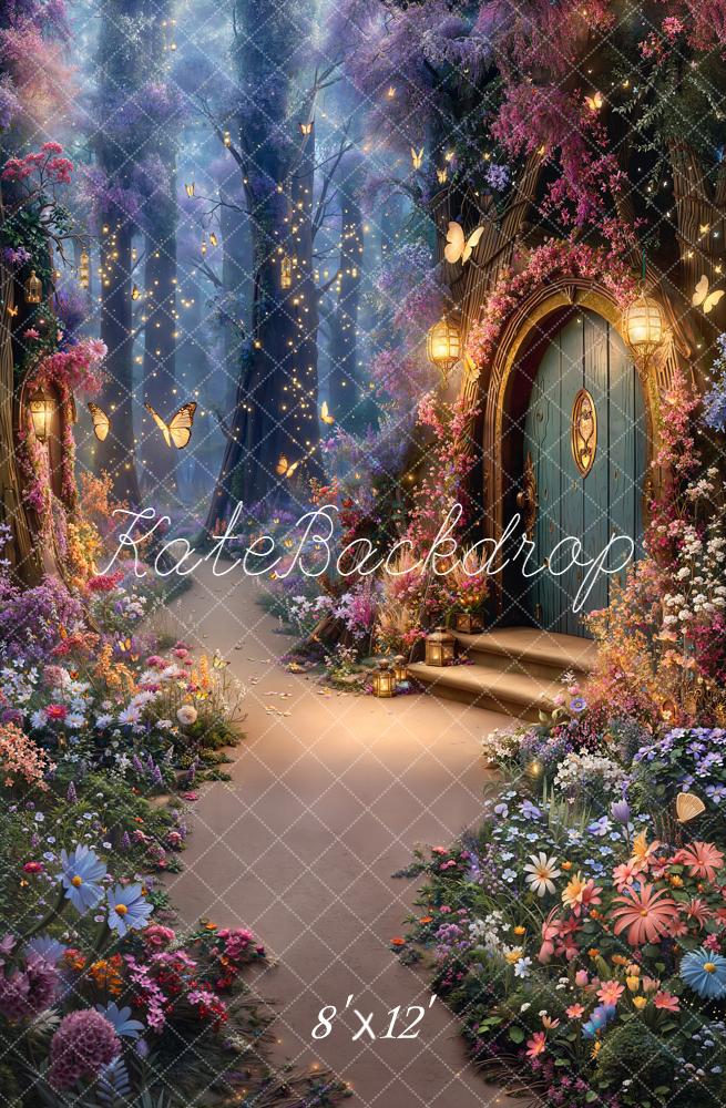 Kate Fairy Fantasy Forest Door Fleece Backdrop Designed by Emetselch - Image 4
