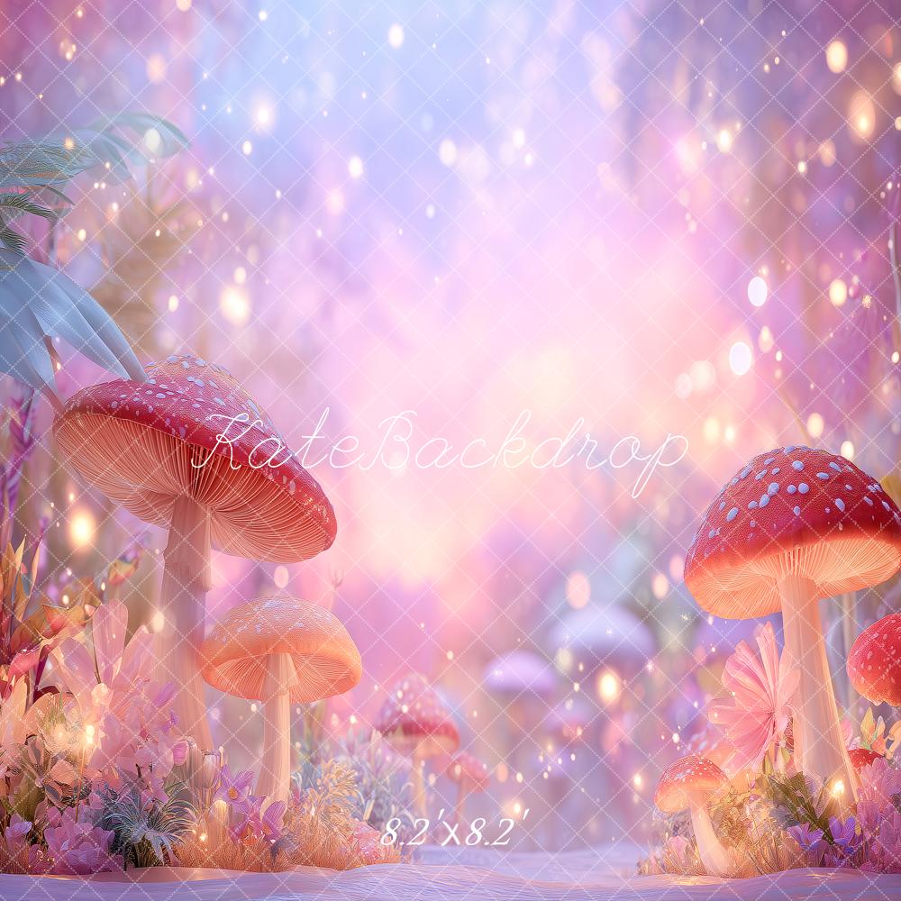 Kate Fairy Fantasy Mushrooms Pastel Bokeh Backdrop Designed by Angela Marie Photography - Image 5