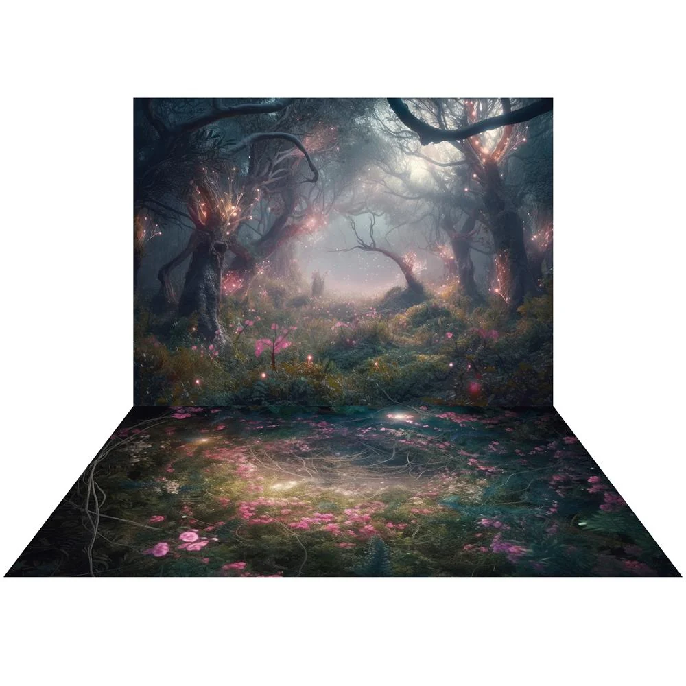 Kate Fairy Forest Backdrop+Flower Floor Backdrop Designed by Mandy Ringe Photography - Image 2