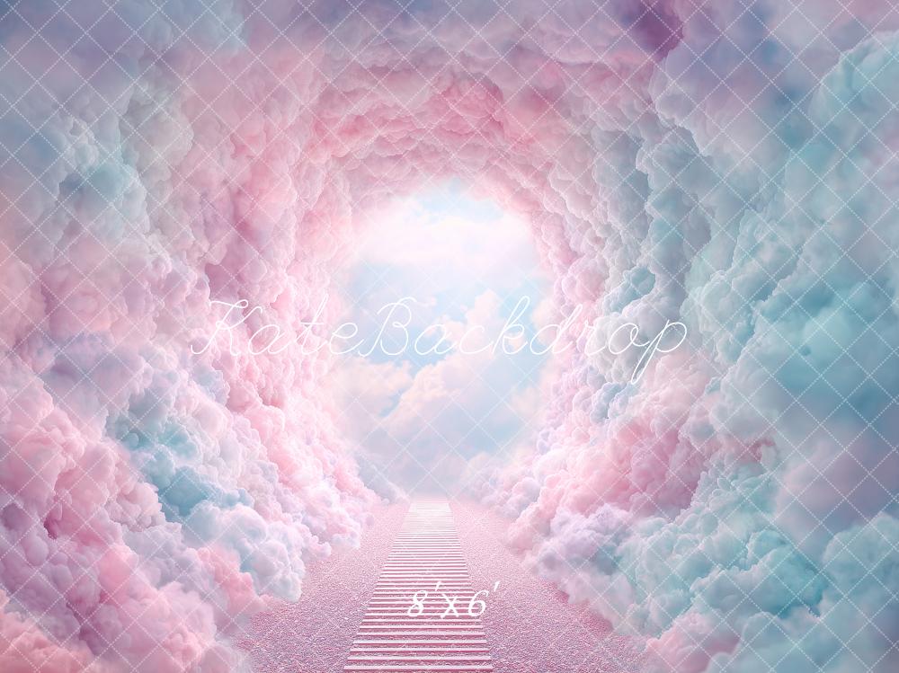 Kate Fantasy Clouds Stairway Pastel Backdrop Designed by Angela Marie Photography - Image 3