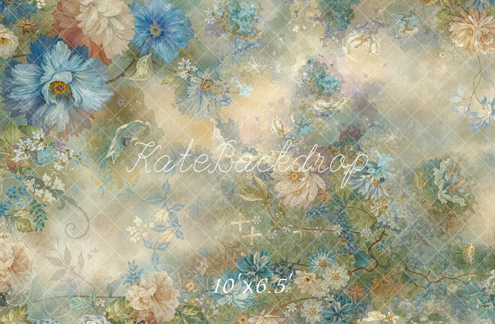Kate Fine Art Blue Flower Abstract Texture Backdrop Designed by Emetselch - Image 7