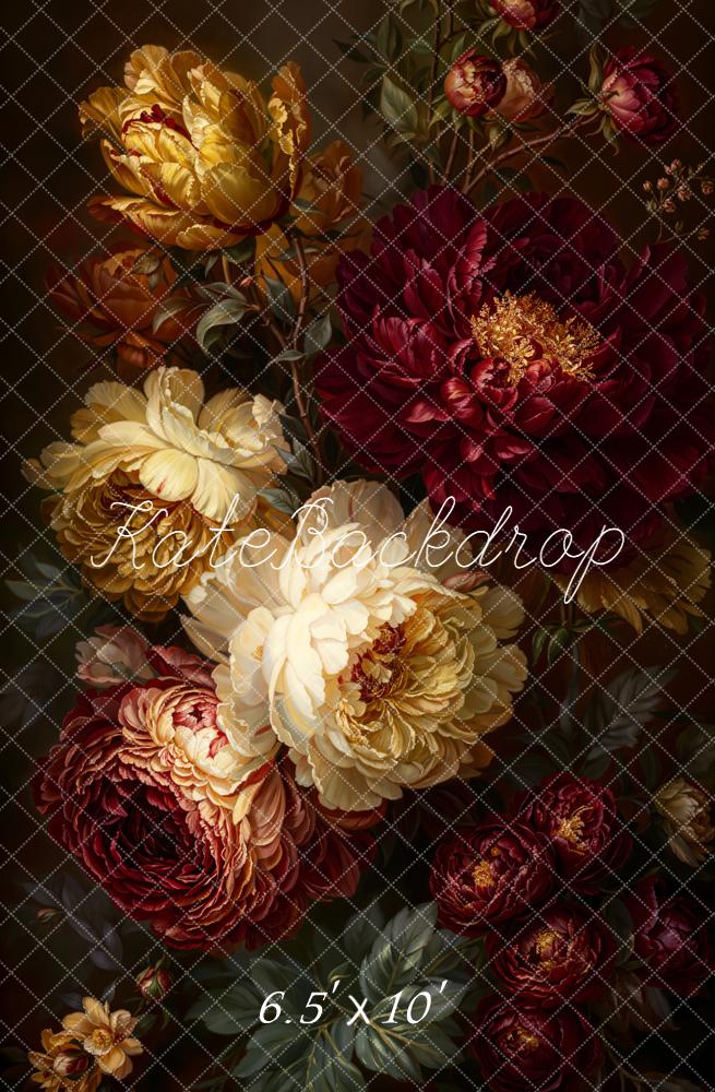 Kate Fine Art Dark Flower Fleece Backdrop Designed by Emetselch - Image 2