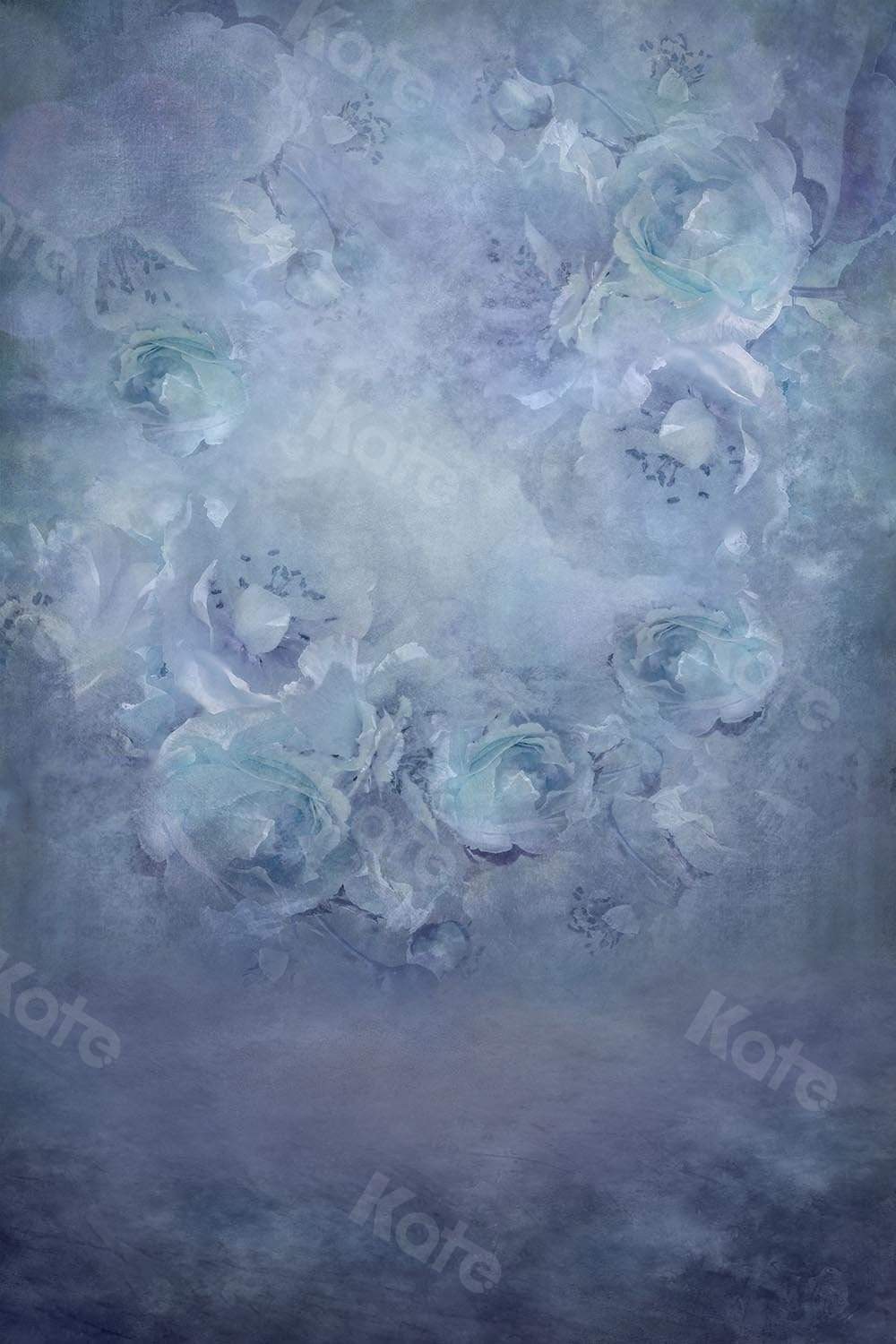 Kate Fine Art Flower Grey Blue Backdrop Designed by Chain Photography - Image 2