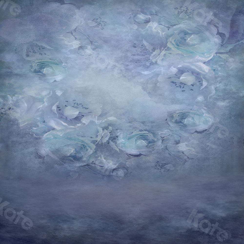 Kate Fine Art Flower Grey Blue Backdrop Designed by Chain Photography - Image 5