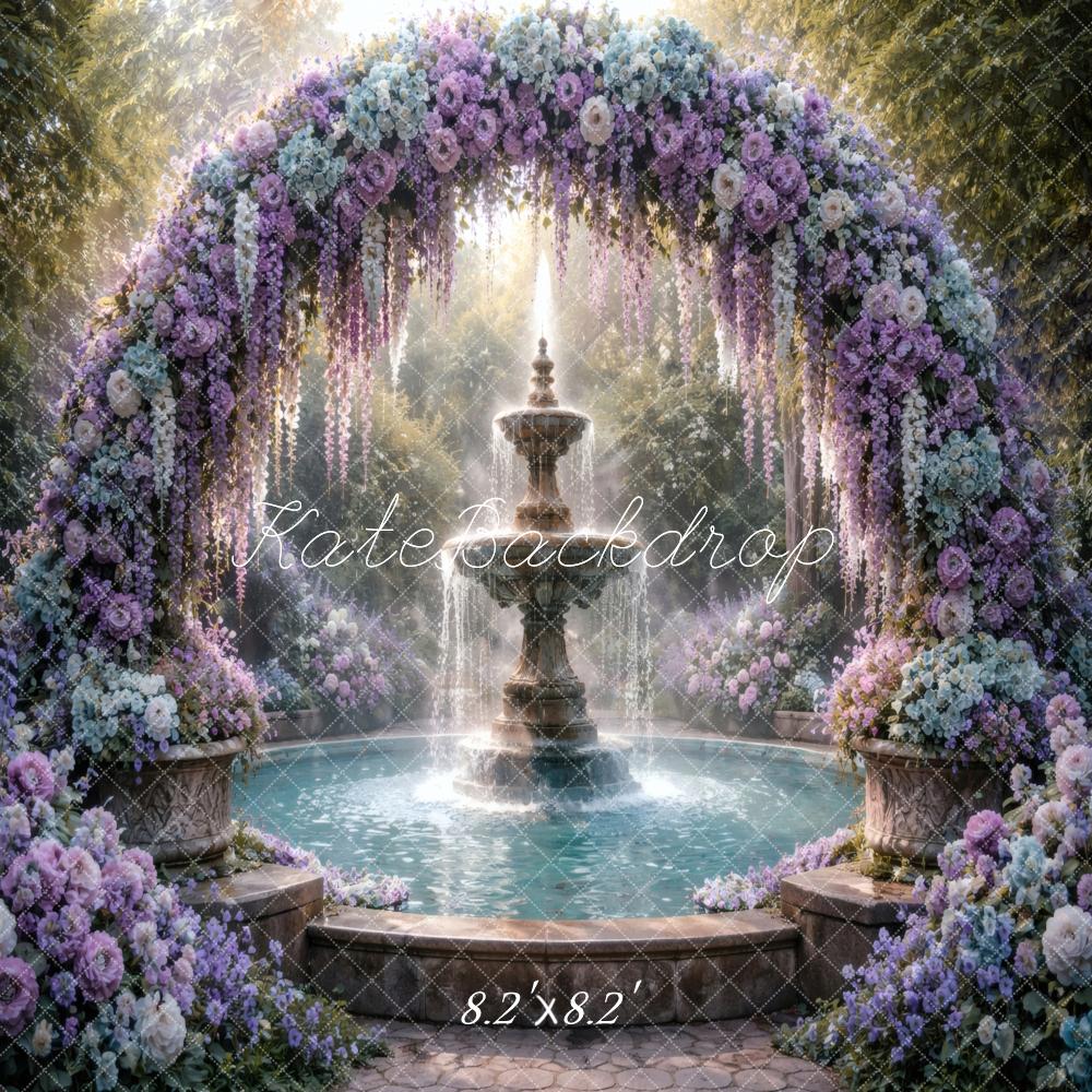 Kate Floral Arch Fountain Garden Backdrop Designed by Vertigo Productions - Image 5