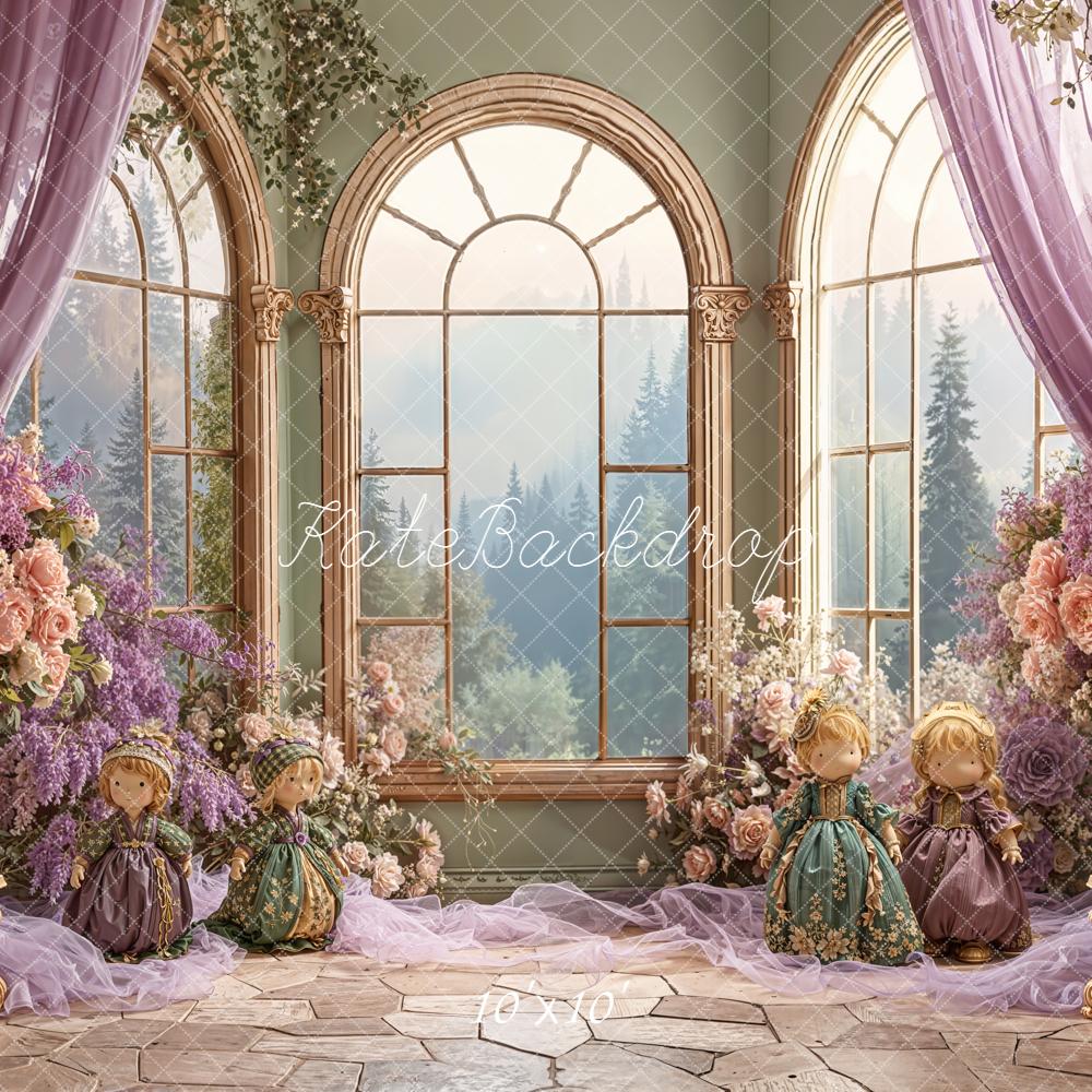 Kate Floral Arch Window Dolls Victorian Backdrop Designed by Emetselch - Image 7