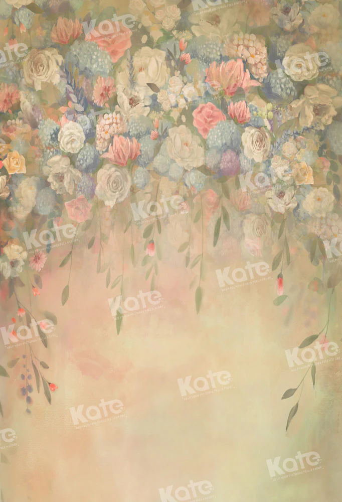Kate Floral Fine Art Yellow Backdrop Designed by GQ