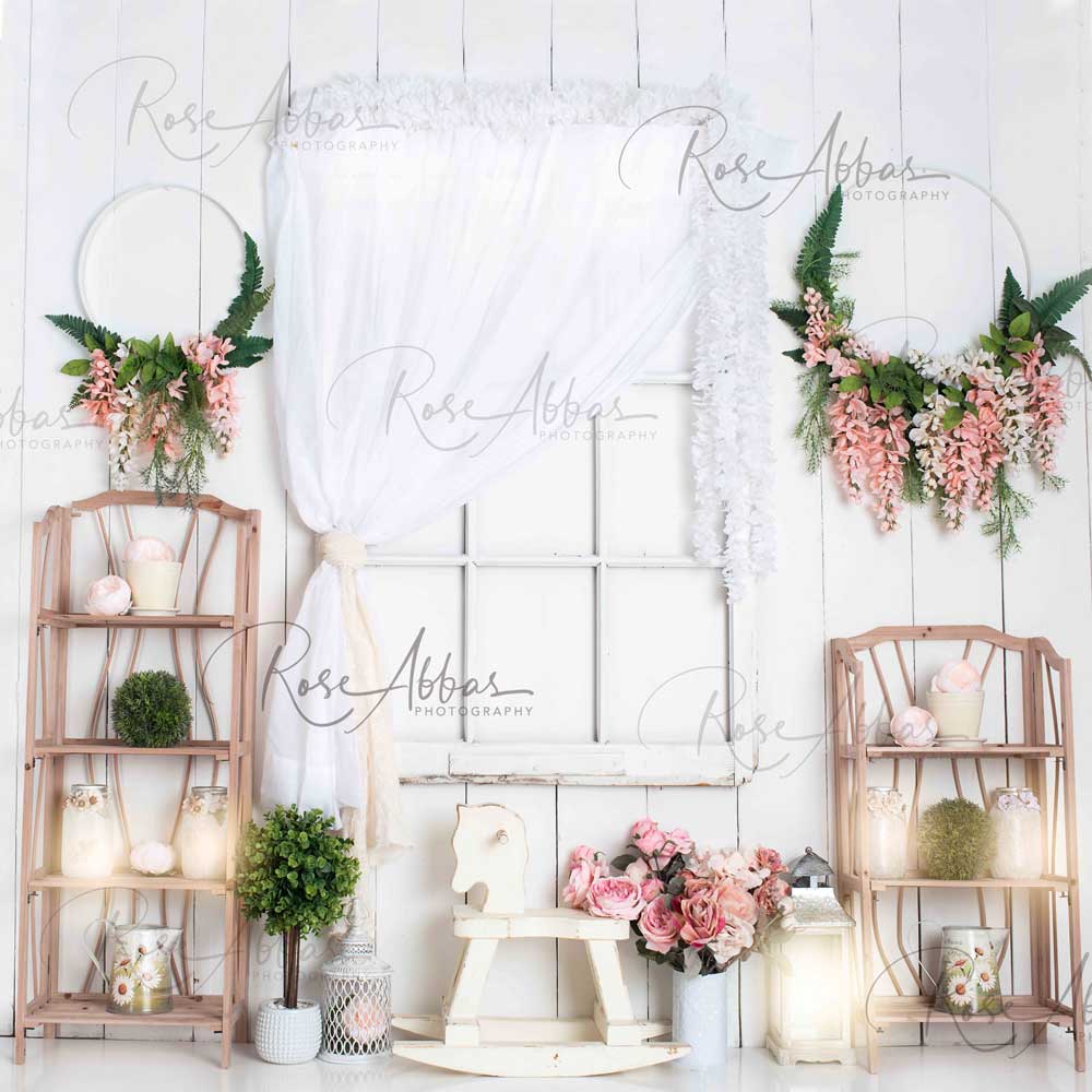 Kate Floral Little Girls Room Backdrop Designed By Rose Abbas - Image 2