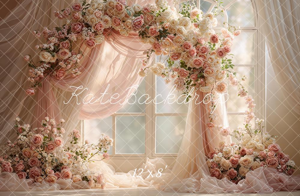 Kate Flower Arch Drapes Window Roses Backdrop Designed by Emetselch - Image 8