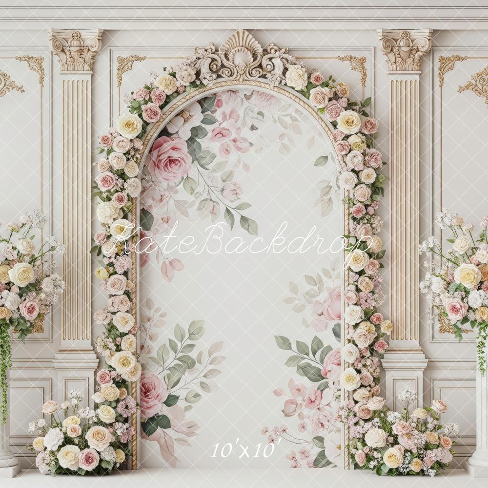 Kate Spring Arch Floral Wall Vintage Columns Backdrop Designed by Patty Robert - Image 7