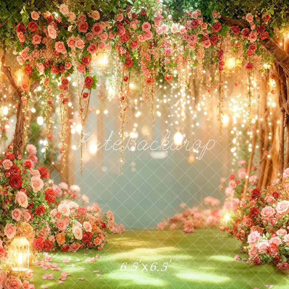 Kate Spring Flower Arch Lanterns Greenery Backdrop Designed by Emetselch - Image 4