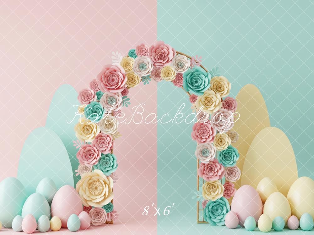 Kate Easter Floral Arch Pastel Eggs Backdrop Designed by Patty Robert - Image 3