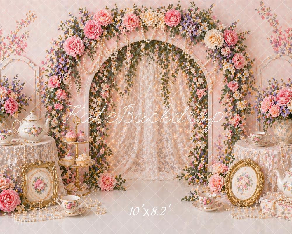 Kate Flower Arch Pink Fairy Backdrop Designed by Caitlin Lynch - Image 6