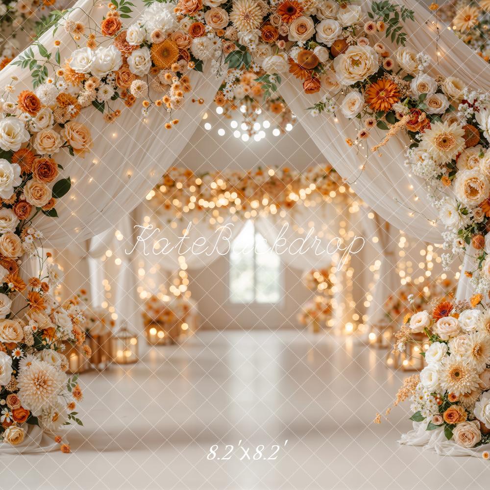 Kate Flower Arch Warm Lights Backdrop Designed by Emetselch - Image 5